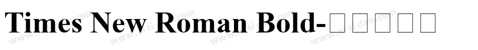 Times New Roman Bold字体转换